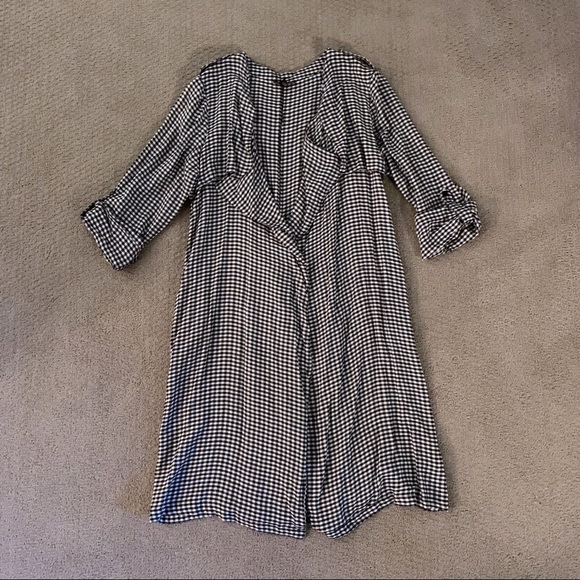 Discovery Gingham Thin Flowy Jacket With Tie - Picture 4 of 8